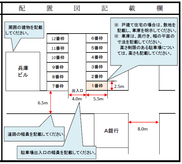 配置図記載例